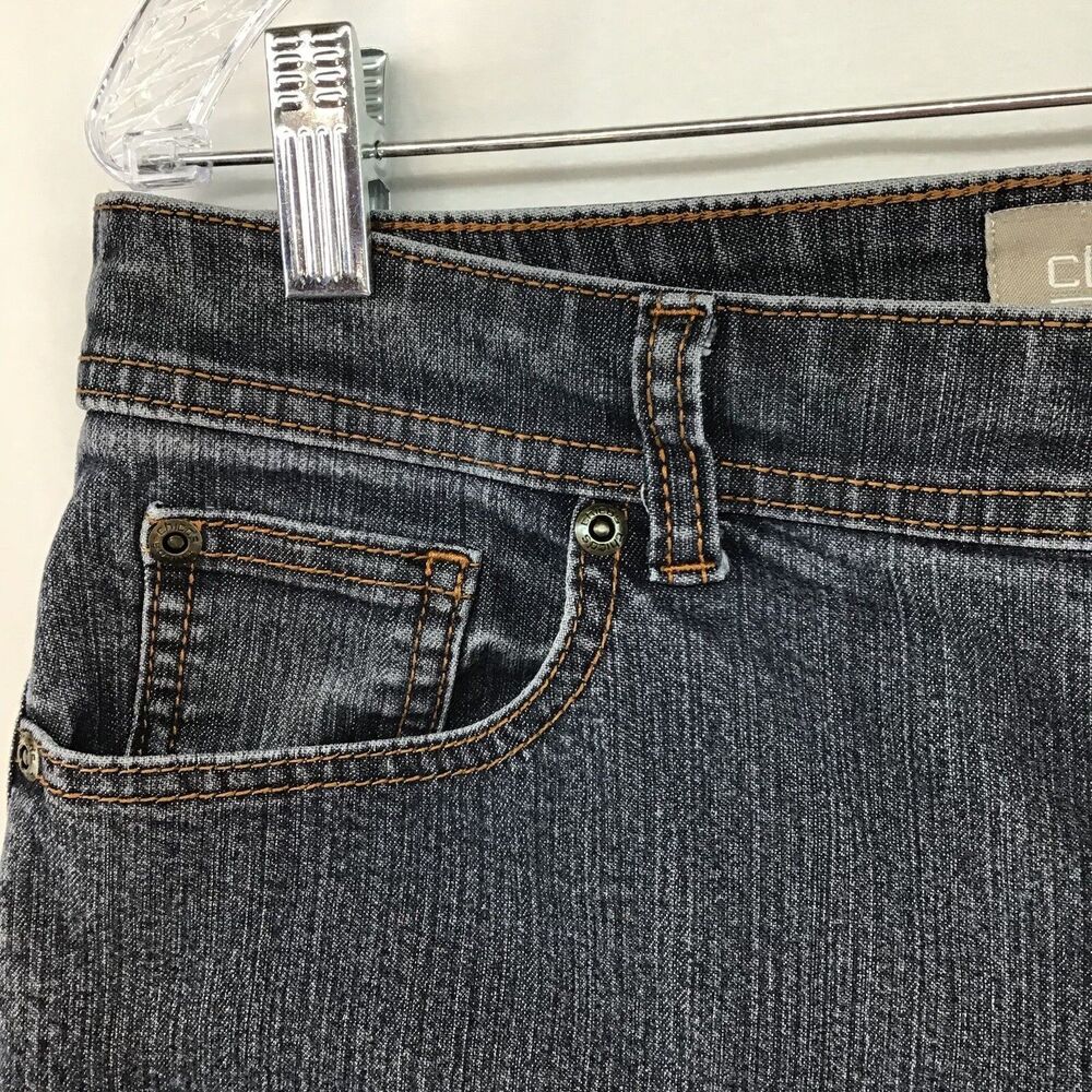 Chicos 1 Ankle Jeans Womens Straight Zip Size 8 Med Mid Rise 32x28